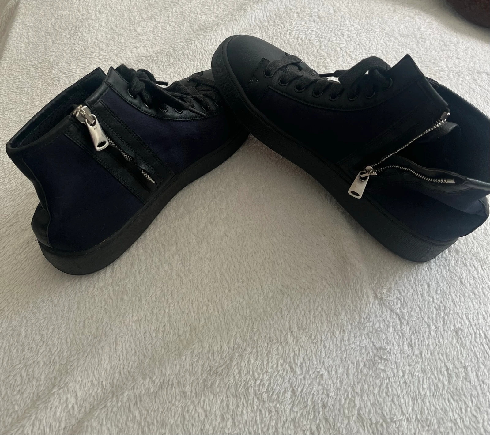 Heren marineblauwe basket santoni – photo 4